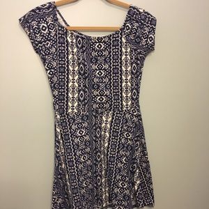 shirt sleeve dark blue dress